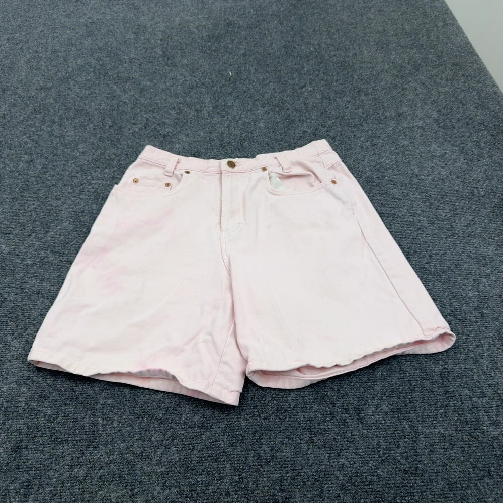Vintage Jordache Shorts Women 29 Pink Cotton High Waist Denim Retro 90s Style
